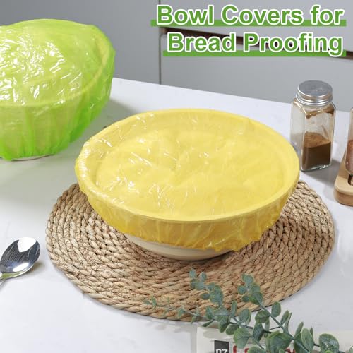 mwellewm Bowl Covers Reusable Elastic Plastic Wrap for Food Storage Fresh Keeping Stretch Bags Bowl Covers for Bread Proofing Alternative to Foil for Family Outdoor Picnic Sourdough Baking 3 Size (60) - Image 4