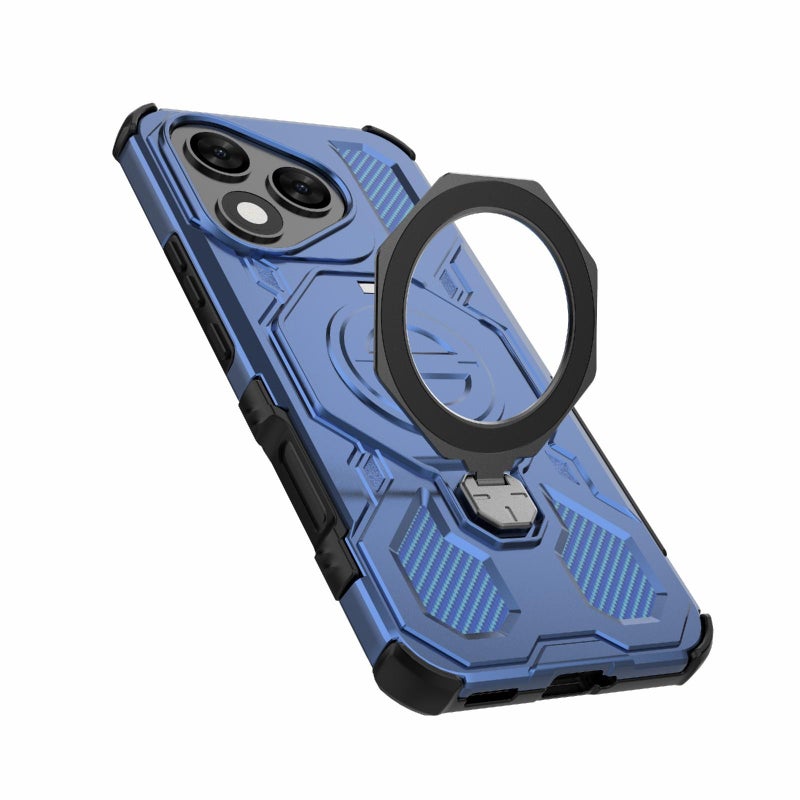 إيروريكس جراب هاتف For Honor 400 Lite 5G Global J-20 بلون سادة من مادة TPU+PC مغناطيسية MagSafe (أزرق) - Image 4