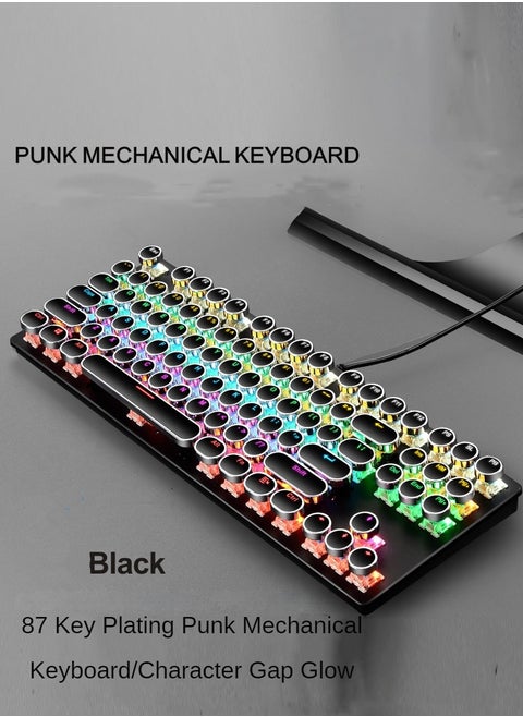 87 Keys True Mechanical Keyboard Cyan Axis