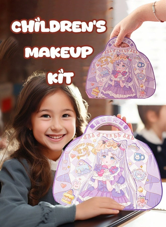 Kids Makeup Kit Toy Washable Children Cosmetic Set Safe For Girls Toddler Pretend Play Birthday Party Favors Princess Dress Up Makeup Gift Non Toxic - Image 3