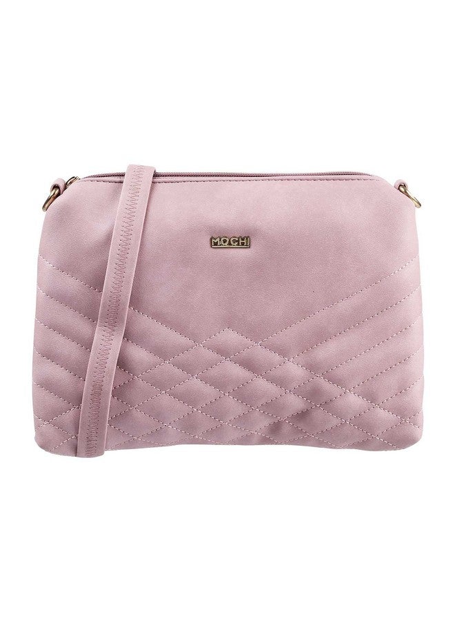 Mochi Women Pink Zip Top Sling Bag (66-7549) - Image 1