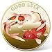 CYOUNG TwoSided Lucky Coin Featuring One Side with A Pair of Koi Fish and One Side with Lucky Symbols May Peace Happiness and Good Fortune Be with You Always Lottery Ticket Scratcher Tool - Image 3