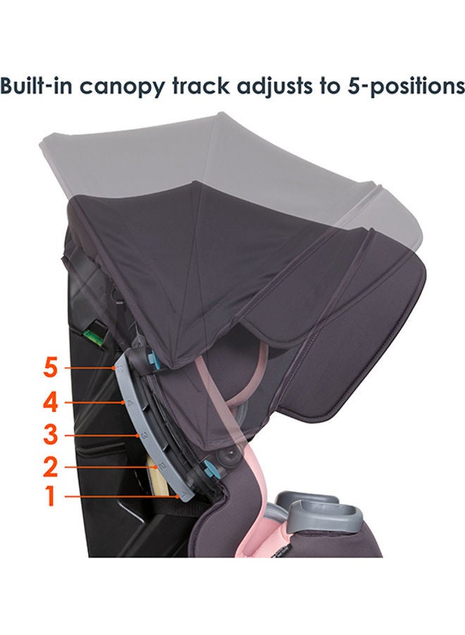 babytrend Cover Me 4-In-1 Convertible Car Seat-Quartz Pink - Image 3
