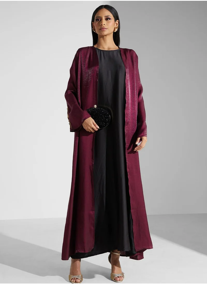 Khizana Embellished Detail Abaya With Sheila