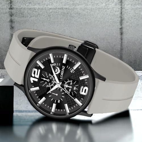 LORENZ Slim Case Analog Watch with Grey Magnetic Lock Strap | Watch for Men & Women| MK-4081R - Image 2
