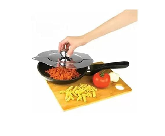 VAJIN Stainless Steel Lid Set, 8 Inch Adjustable Folding Lids with Knobs, Stainless Steel Spatula with Handle - Image 2