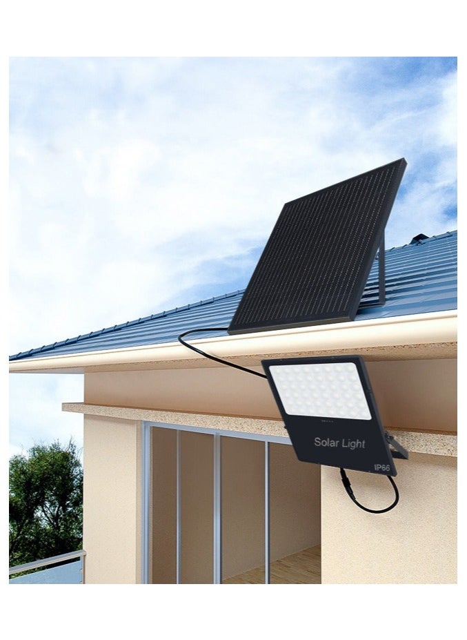 هاكوز - كشاف طاقة شمسية خارجي مقاوم للماء IP65 من الألومنيوم فائق السطوع LED للفناء 600 واط - Image 1