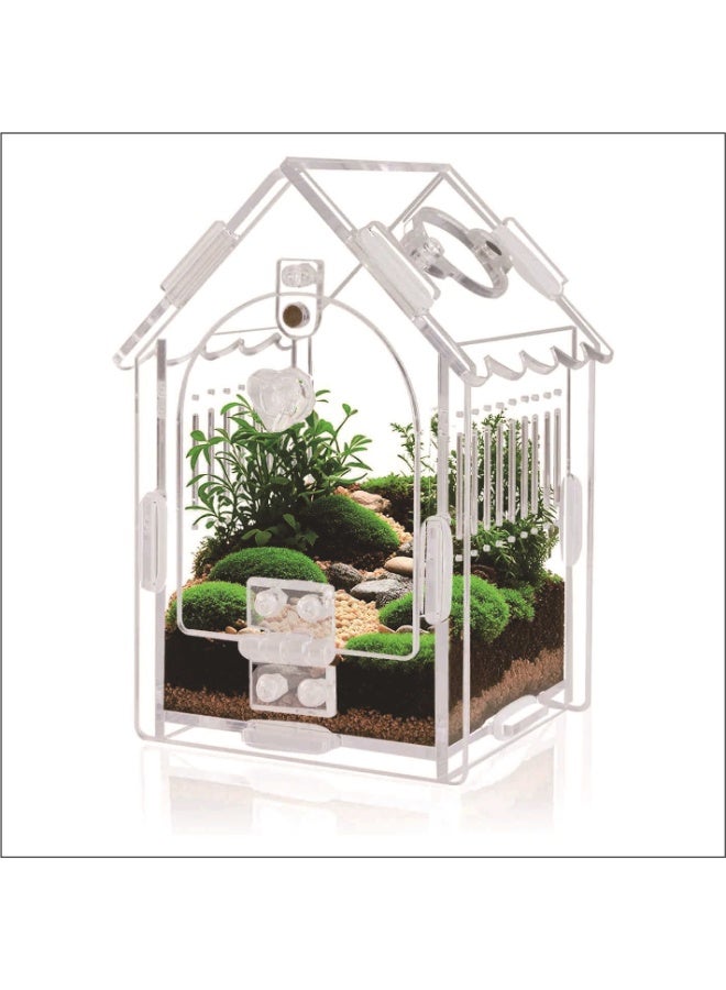 general Acrylic terrarium for spiders hermit crabs mantises rhinoceros beetles with magnetic small pet enclosure - Image 1