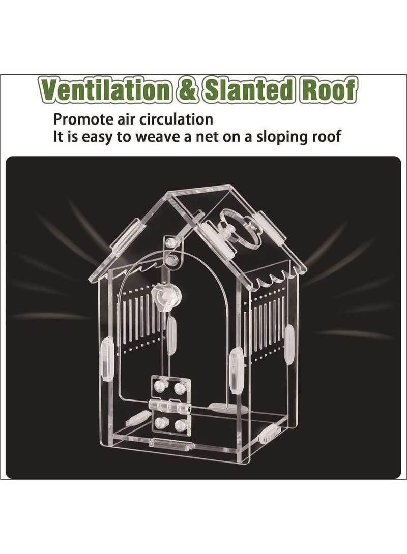 general Acrylic terrarium for spiders hermit crabs mantises rhinoceros beetles with magnetic small pet enclosure - Image 4