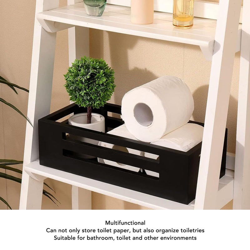 Wooden Wall Mounted Bathroom Organizer For Toilet Paper Storage Lightweight Space Saving - Image 4