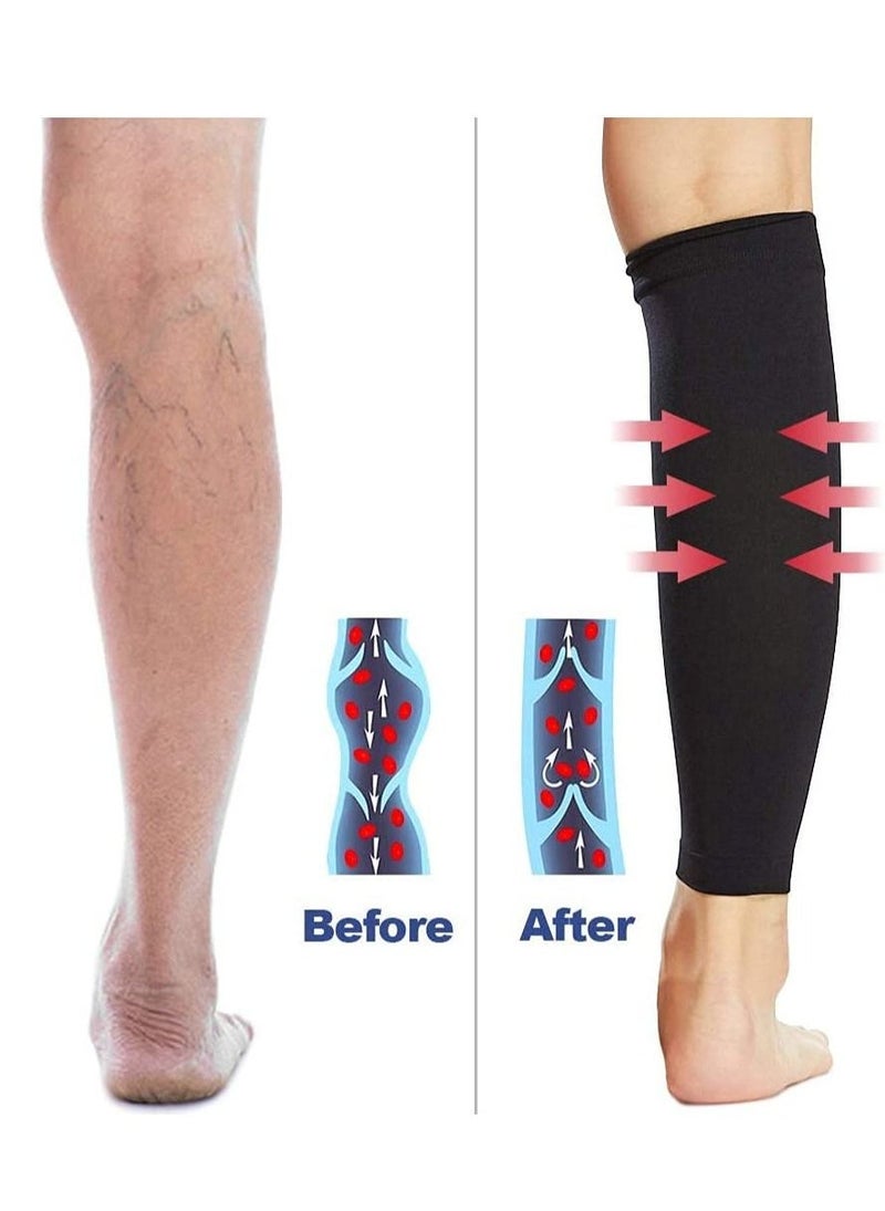 Generic Calf Compression Socks, 1 Pair of Women Compression Socks  Compression Mid-calf Socks Swelling Protection Calf Sleeve Suitable for Running, Travel, Nursing, Cycling, Etc. (15-20mmhg)  - Image 2
