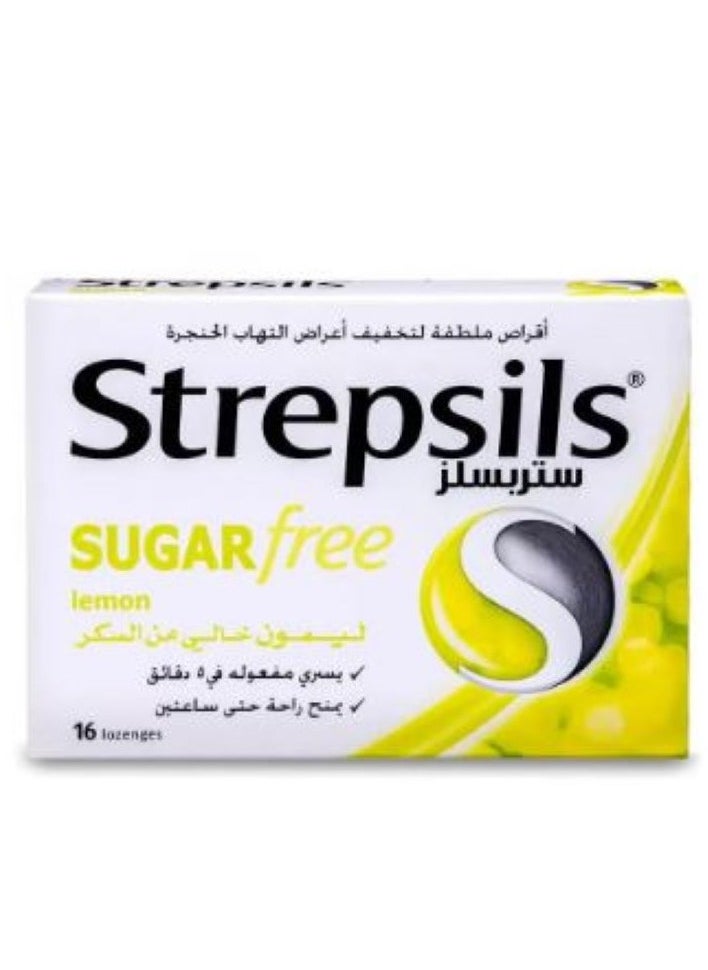 Strepsils Lemon Sugar Free 16pcs Lozenge 