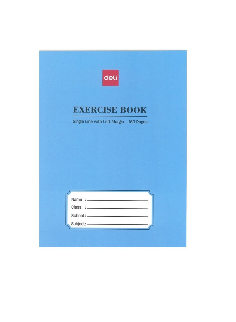 Deli دفتر ملاحظات مكون من 6 قطع بسطر واحد مع هامش أيسر، 160 صفحة - Image 2