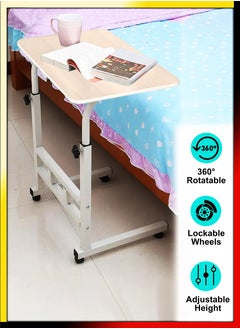 DBLEW Upgraded Metal Base Adjustable Multipurpose Movable Desktop Computer Mobile Laptop Desk Home And Office Desks For Work and Study Moveable Portable Coffee Overbed Tray Bedside Sofa Table  - Image 5