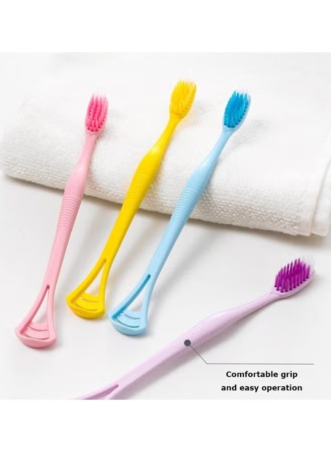 فانسكي مجموعة من 8 مكشطة لسان متعددة الوظائف لتنظيف تجويف الفم، فرشاة أسنان ناعمة من الفحم الخيزران للاستخدام اليومي (مع مكشطة اللسان) - Image 5