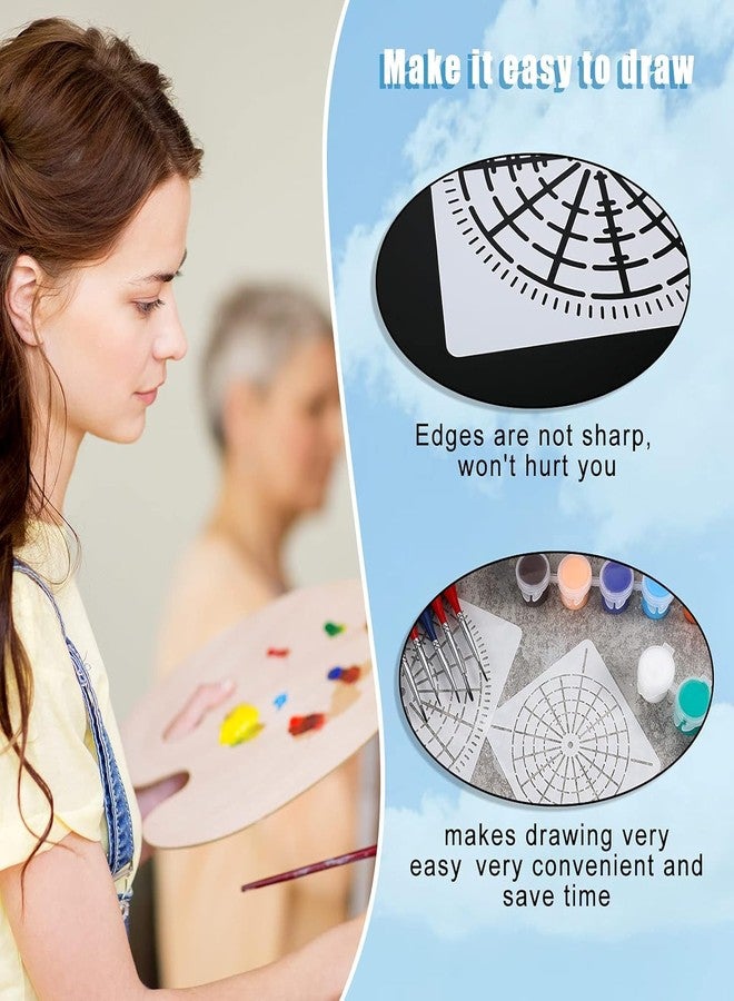 DEVASYA CRAFTS 12 Pieces Mandala Dot Painting Stencils 3.5|5.1|5.8|7.9 in Reusable Stencils Segment Mandala Template for DIY Wall Tile Paper Fabric Glass Metal Art|4 Sizes - Image 3