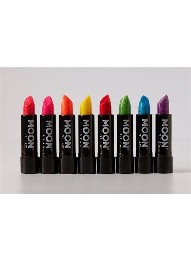 Moon Glow 5g Neon UV Glitter Lipstick - Set of 8 - Glows brightly under blacklights - Image 2