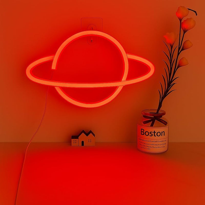 Horoof Home Red Planet Neon LED Wall Light - Image 1