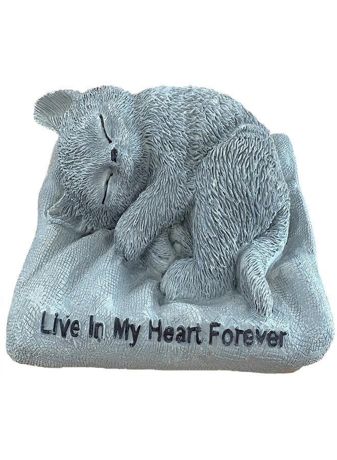 Suproamgo Cat Memorial Stones Grave Markers Outdoor Tribute Statue-Pet Cat Memorial Figurine Sympathy Gifts Garden Stone (Sleeping Angel cat) - Image 1