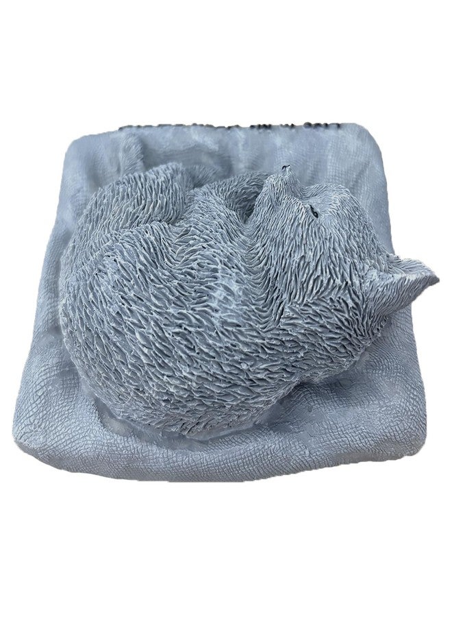 Suproamgo Cat Memorial Stones Grave Markers Outdoor Tribute Statue-Pet Cat Memorial Figurine Sympathy Gifts Garden Stone (Sleeping Angel cat) - Image 4
