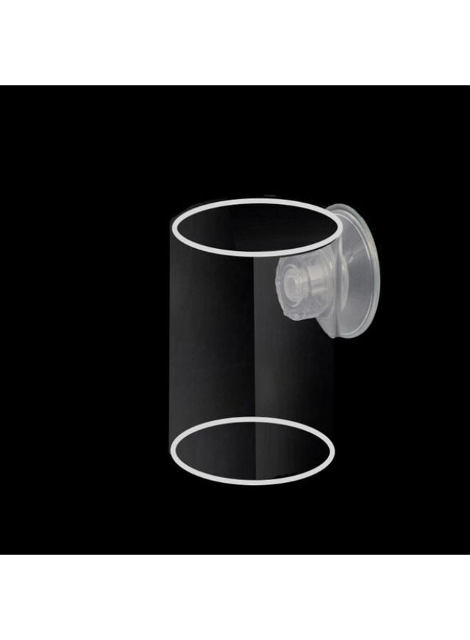 Acrylic Aquarium Fish Tank Adjustable Circle Ring Fish Feeding Floating Food Dish Protection Cover Tray Feeder - Image 1