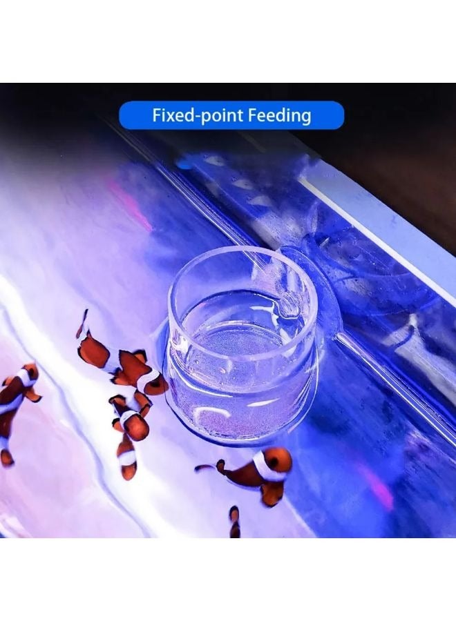 Acrylic Aquarium Fish Tank Adjustable Circle Ring Fish Feeding Floating Food Dish Protection Cover Tray Feeder - Image 2