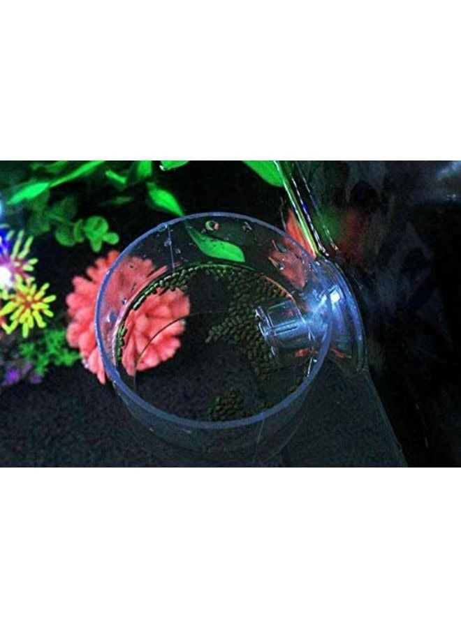 Acrylic Aquarium Fish Tank Adjustable Circle Ring Fish Feeding Floating Food Dish Protection Cover Tray Feeder - Image 5