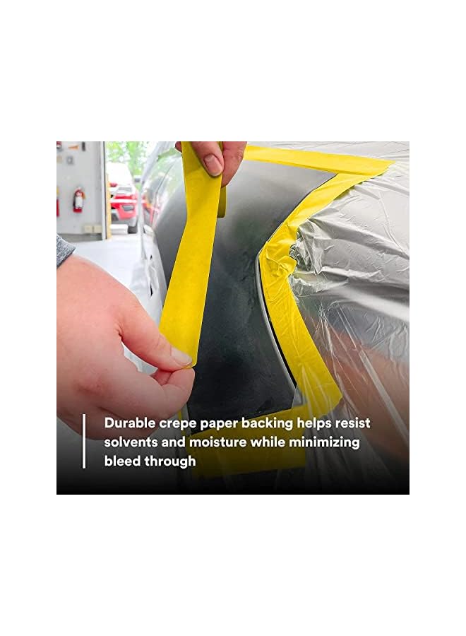 promass Automotive Masking Tape 1 inch x 20 yards Refinish Auto Body Paint Tape for Cars Vehicles Auto Paint Supplies [1 Roll] - Image 3