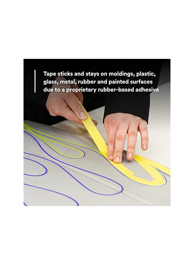 promass Automotive Masking Tape 1 inch x 20 yards Refinish Auto Body Paint Tape for Cars Vehicles Auto Paint Supplies [1 Roll] - Image 4