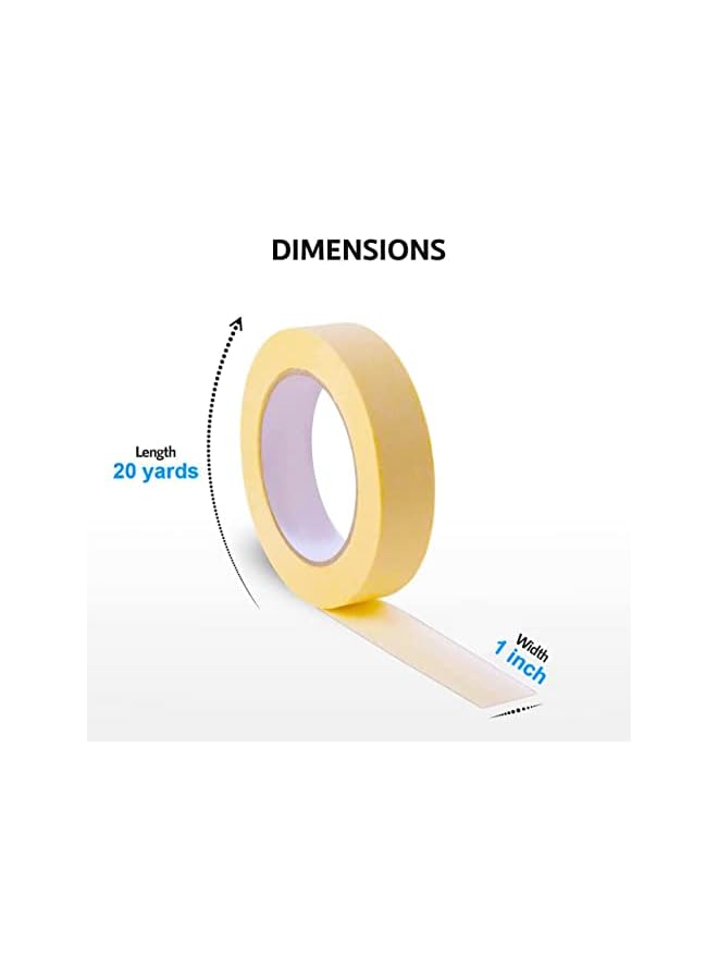 promass Automotive Masking Tape 1 inch x 20 yards Refinish Auto Body Paint Tape for Cars Vehicles Auto Paint Supplies [1 Roll] - Image 2