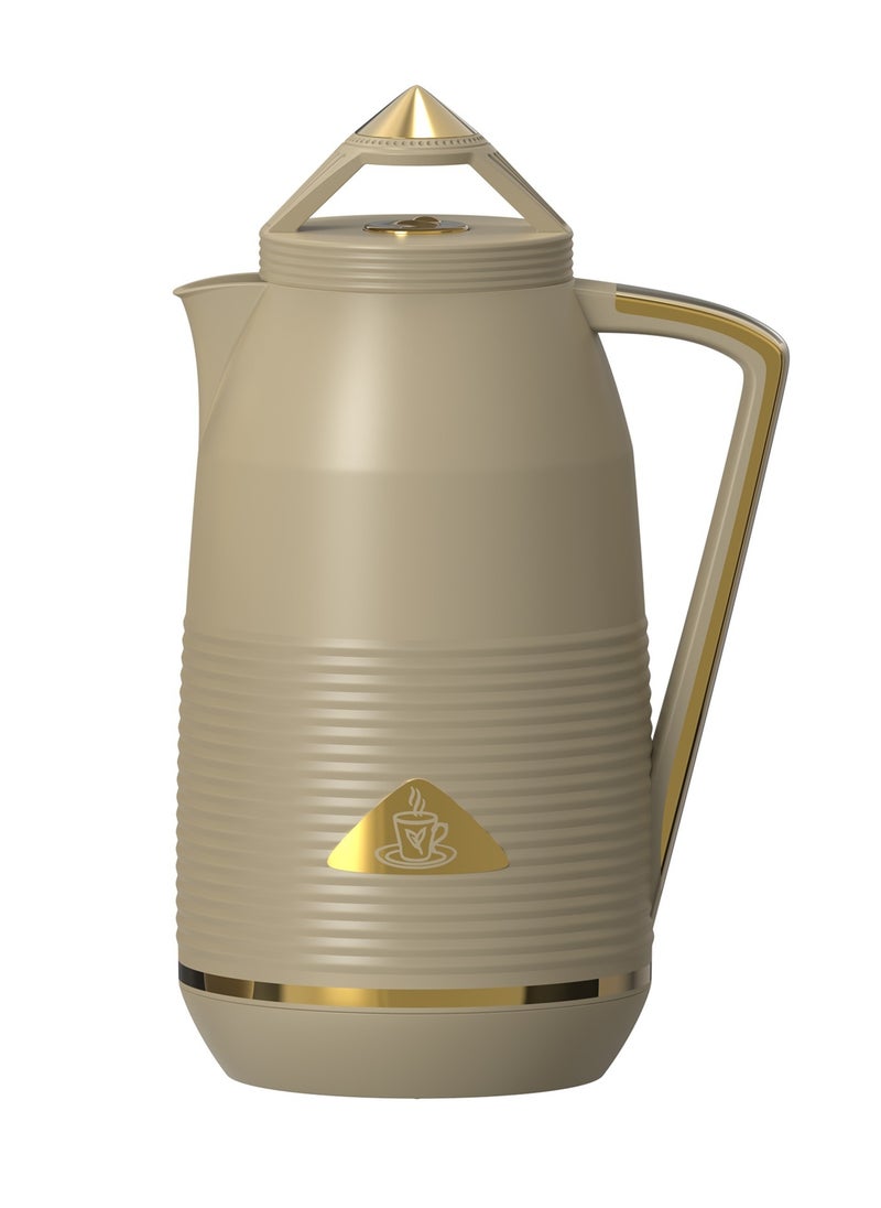 Home Maker 1.0L Classic Thermal Vacuum Flask - Light Brown | Outdoor & Office Use 