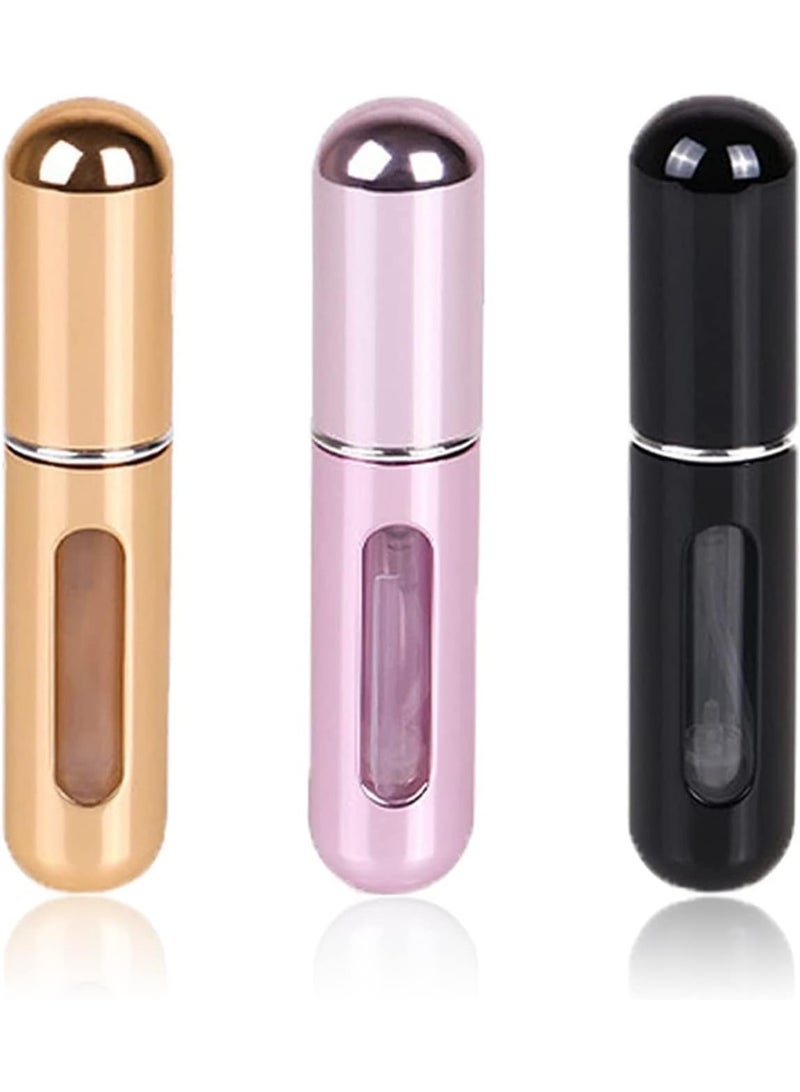 3-Piece Refillable Perfume Atomizer Spray Bottles 5ml Set - Image 1