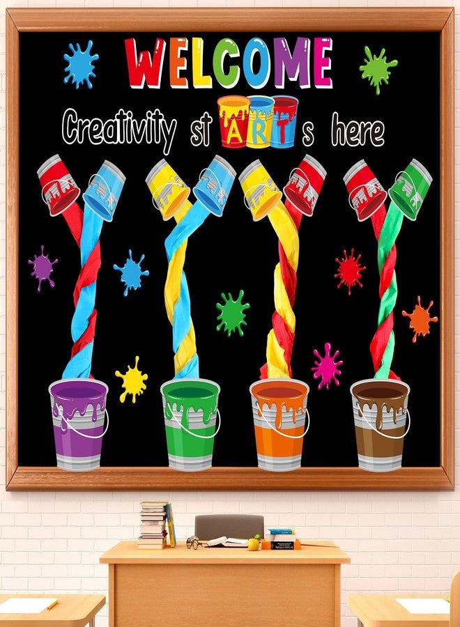 Epakh Painting Art Bulletin Board Set Painting Art DIY Classroom Decorations 3D Paper Cutouts for Back to School Preschool Elementary Summer Window Chalkboards Wall Door Decor - Image 1