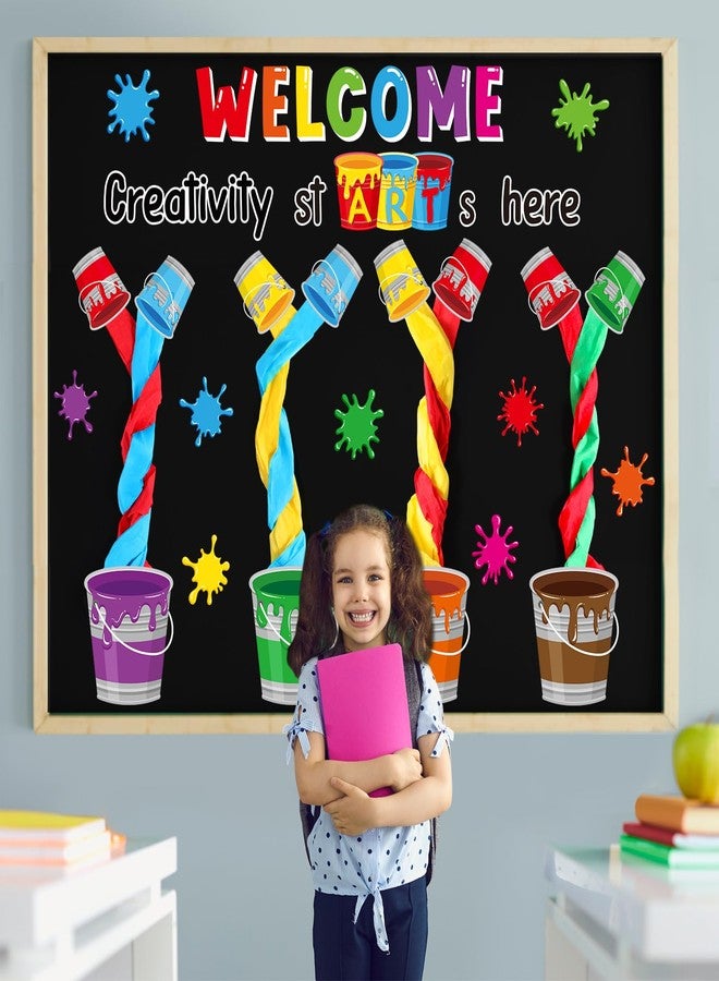 Epakh Painting Art Bulletin Board Set Painting Art DIY Classroom Decorations 3D Paper Cutouts for Back to School Preschool Elementary Summer Window Chalkboards Wall Door Decor - Image 5