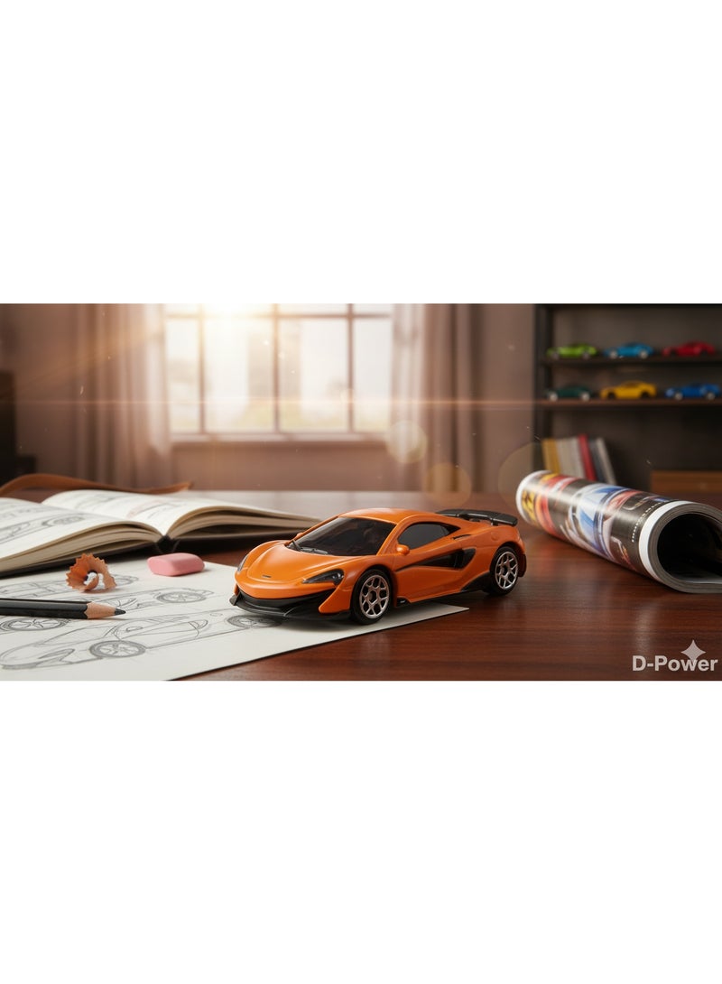 D-Power 1:64 Diecast Mclaren 600Lt Matte Orange â€“ Collectible Mini Sports Car - Image 2