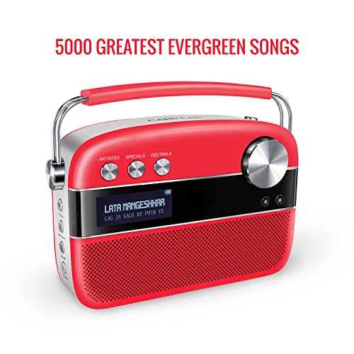 Carvaan Saregama Carvaan Premium Hindi - Portable Music Player with 5000 Preloaded Songs, FM/BT/AUX (Coral Pink) - Image 2