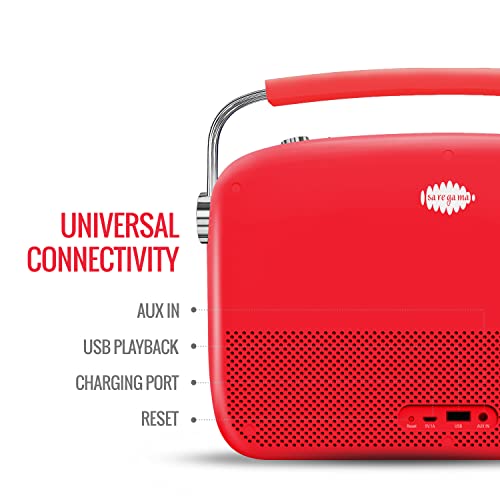 Carvaan Saregama Carvaan Premium Hindi - Portable Music Player with 5000 Preloaded Songs, FM/BT/AUX (Coral Pink) - Image 4
