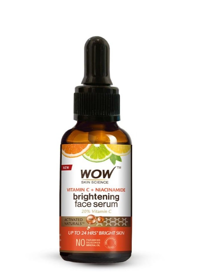 WOW Skin Science Brightening 20% Vitamin C Face Serum | Boost Collagen and Elastin for Anti aging, Skin Repair | For Dark Circles, Fine Lines | Glowing Skin | Hydrates | 30 ml - Image 1