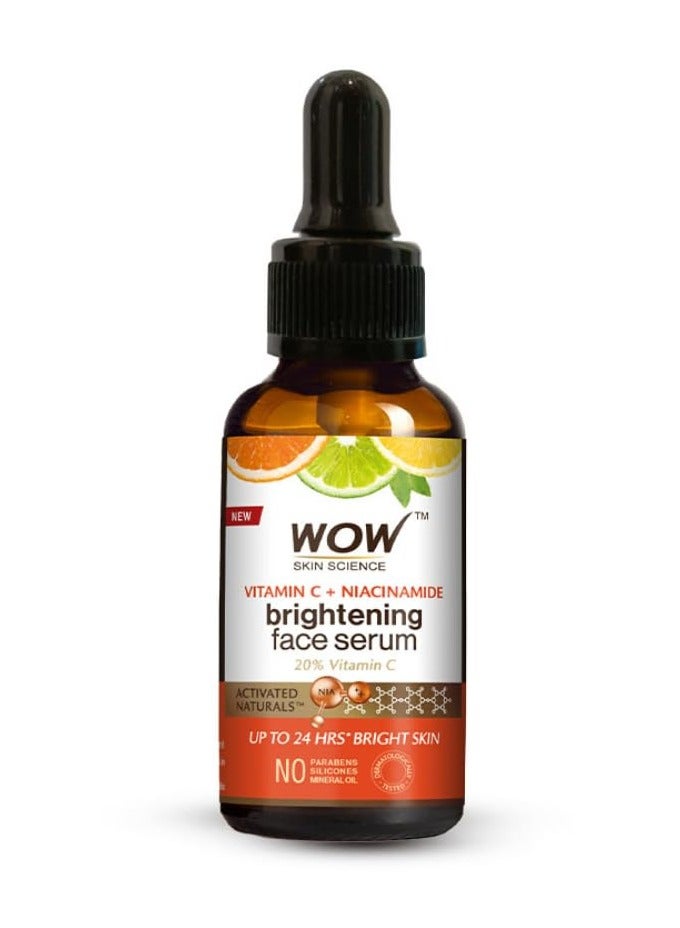 WOW Skin Science Brightening 20% Vitamin C Face Serum | Boost Collagen and Elastin for Anti aging, Skin Repair | For Dark Circles, Fine Lines | Glowing Skin | Hydrates | 30 ml - Image 2