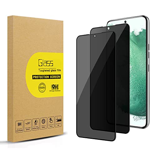 Lokyoo 2 Pack Privacy Screen Protector for Samsung Galaxy S22 Plus/ S22+ [Anti-Spy Tempered Glass], Ultra HD, Anti-Scratch, Bubble-Free, Easy Install 9H Protective Glass Black (Not for S21/S22 Ultra) - Image 1
