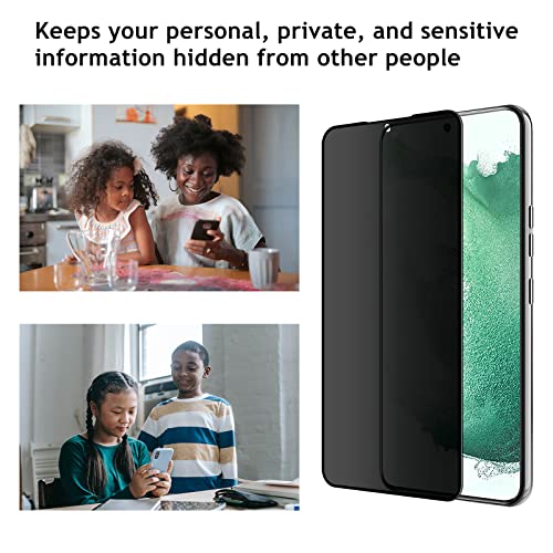 Lokyoo 2 Pack Privacy Screen Protector for Samsung Galaxy S22 Plus/ S22+ [Anti-Spy Tempered Glass], Ultra HD, Anti-Scratch, Bubble-Free, Easy Install 9H Protective Glass Black (Not for S21/S22 Ultra) - Image 3