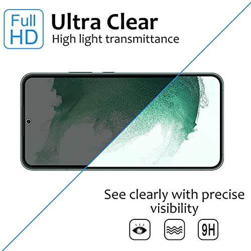 Lokyoo 2 Pack Privacy Screen Protector for Samsung Galaxy S22 Plus/ S22+ [Anti-Spy Tempered Glass], Ultra HD, Anti-Scratch, Bubble-Free, Easy Install 9H Protective Glass Black (Not for S21/S22 Ultra) - Image 4