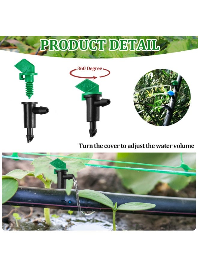 SUNSAR 60 Pieces Drip Emitter Garden Flag Irrigation Dripper in 3 Sizes, Trees and Shrubs, 1 GPH, 2 GPH, 4 GPH - Image 4