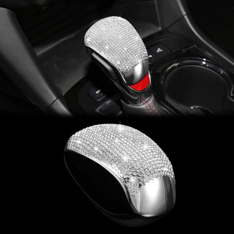 TOMALL Bling Gear Shift Knob Cover Compatible with Chevy Equinox Malibu XL Shifter Panel Cover Trailblaze Blazer Shift Gear Lever Cover Trim Crystal Bling Decorations for Car Interior Accessories - Image 2