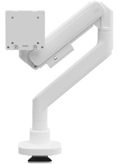 navo NAVO Control Single Monitor Arm - Model Y PRO, Desk Mount for 17-57 inch Flat & Curved Screens, Heavy-Duty Steel with Gas Spring Tech Monitor Mount up to 27KGs (White)  - Image 1