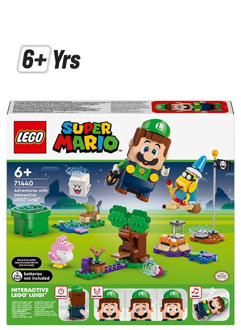 LEGO - Lego Super Mario Adventures With Interactive Lego Luigi Toy, Nintendo Gift For 6 Plus Year Old Boys, Girls And Gamers, Garden Playset For Kids, With Pink Baby Yoshi Figure, 71440 (210 Pieces) - Image 1