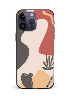 Protective Case Cover For Apple iPhone 16 Pro Printable Template With Abstract Geometric Shapes, Nature Aesthetic Texture, Design Multicolour