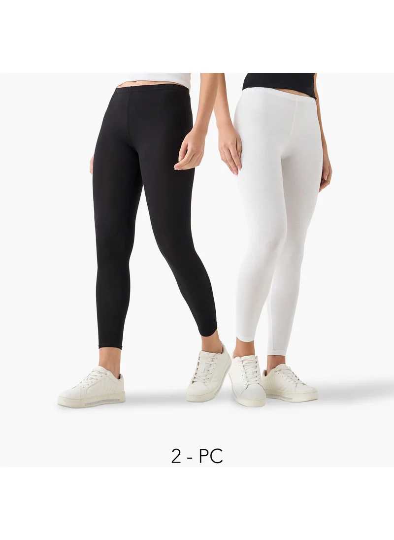 سبلاش فيڤ Set of 2 - Full Length Leggings with Elasticised Waistband