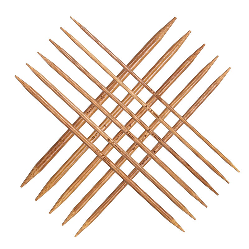 Zelphvt 55 Pcs Double Pointed Needles Set, Bamboo Knitting Needles in 11 Sizes 13cm/5.1in Double Pointed Needle for Beginners,Making Sweater,Scarf,Sock,Weave - Image 3