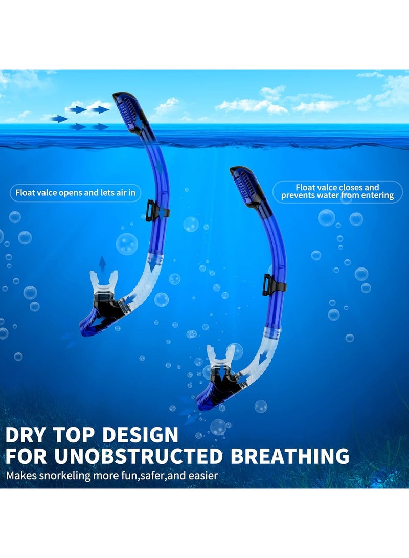 AROAQ Dry Snorkel Set Adults Professional,Anti-fog Diving Mask 180° Panoramic Ultra-Clear Snorkel Mask Anti-leak Diving Tube Set Free Breath Scuba Diving Goggle Adjustable for Men Women - Image 4